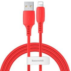 BASEUS barvni kabel usb / lightning kabel 2,4a 1,2 m rdeč (caldc-09)