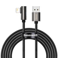 slomart baseus legendarni kotni najlonski kabel usb - lightning kabel za igričarje 2,4a 2m črn (calcs-a01)