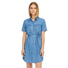 Jacqueline de Yong Ženska obleka JDYBELLA Regular Fit 15231238 Light Blue Denim (Velikost 40)