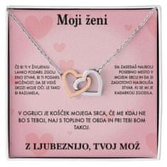 Lovilion Moji ženi - ogrlica Prepletena srca HONEY_HEARTS