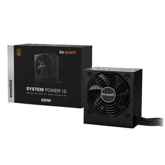 Be quiet! System Power 10 napajalnik, 550 W, ATX, 80 Plus Bronze (BN327)