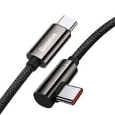 BASEUS Usb-c na usb-c kotni kabel legend series, pd, 100w, 1m (črn)