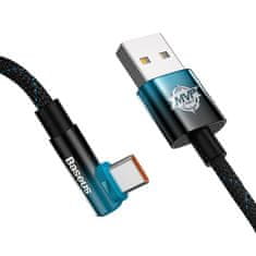 BASEUS usb na usb-c kotni kabel komolec 2m 100w (črno/modro)