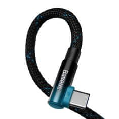 BASEUS usb na usb-c kotni kabel komolec 2m 100w (črno/modro)