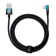 BASEUS usb na usb-c kotni kabel komolec 2m 100w (črno/modro)