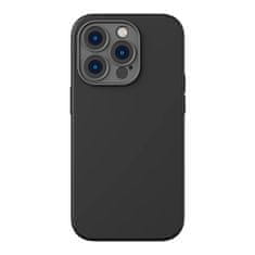 BASEUS zaščitni komplet liquid silica magnetic case in kaljeno steklo za iphone 14 pro max (black)