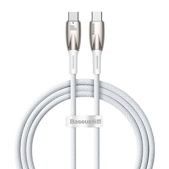 BASEUS kabel usb-c za usb-c glimmer, 100 W, 1 m (bel)