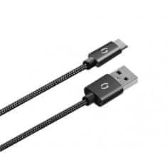 Aligator Avtomobilski napajalnik Aligator 2xUSB, pametni IC, 3, 4A + kabel USB-C - črn