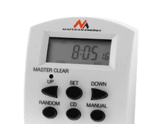 Maclean Timer digitalni MCE05G, 16A, 3600W, 156 programov, šuko, bele barve