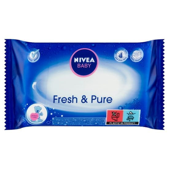 Nivea Baby Fresh & Pure robčki, 63 kos