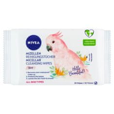 Nivea Nivea Micellar biorazgradljivi micelarni čistilni robčki za obraz 3v1, 25 kos