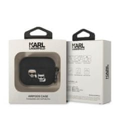 Karl Lagerfeld airpods pro cover črn/black silikonski karl & choupette