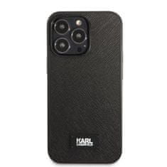 Karl Lagerfeld iphone 13 pro max 6,7" trdi ovitek black/black saffiano plaque