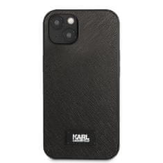 Karl Lagerfeld iphone 13 6,1" trdi ovitek black/black saffiano plaque