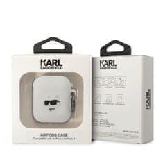 Karl Lagerfeld airpods 1/2 cover bel/white silikon choupette head 3d