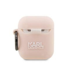 Karl Lagerfeld airpods 1/2 cover roza/pink silikon choupette head 3d