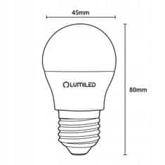 LUMILED 6x LED žarnica E27 P45 5W = 40W 470lm 3000K Toplo bela 180°