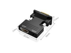 Verkgroup Adapter pretvornik zvoka iz hdmi v vga d-sub