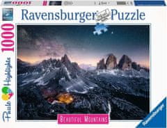 Ravensburger Puzzle Dih jemajoče gore: Tre Cime, Dolomiti, Italija 1000 kosov