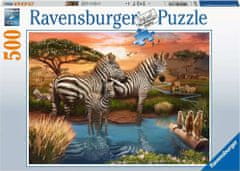 Ravensburger Puzzle Zebre na napajališču 500 kosov