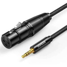 Ugreen AV182 UGREEN Zvočni kabel XLR ženski do 3,5 jack moški 2 m črn