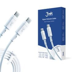 NEW Kabel 3mk Hiper silikonski kabel USB-C do USB-C tipa C PD QC3.0 60W 3A 1m Bela