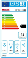 MPM Kuhinjska napa 51-PX-69 vgradna, inox
