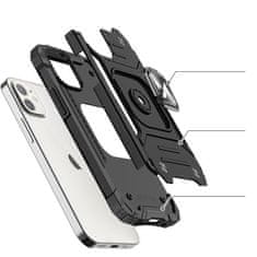 MG Ring Armor plastika ovitek za iPhone 14, črna