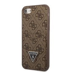 Guess iphone 7/8 se 2020 / se 2022 ovitek rjav/brown hardcase 4g triangle logo cardslot