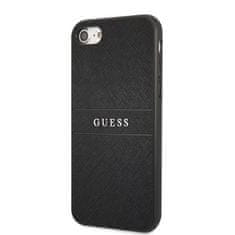 Guess iphone 7/8 / se 2020 / se 2022 črn/črni ovitek trak saffiano