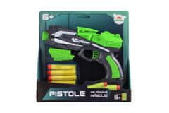 Rappa Pištola za nabojnike iz pene 20x14 cm, plastika in 5 kosov nabojev, zelena na kartici