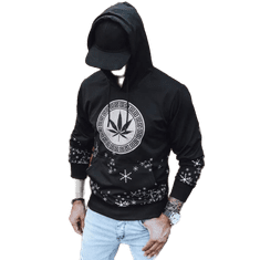 Dstreet Moški pulover s potiskom MIA v črni barvi bx5326 M