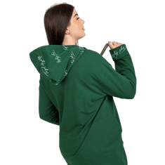 RELEVANCE Ženski pulover z napisi plus size BRENDA temno zelen RV-BL-8266.34P_390951 Univerzalni