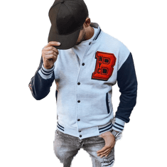 Dstreet Moški pulover NYC siv bx5441 M