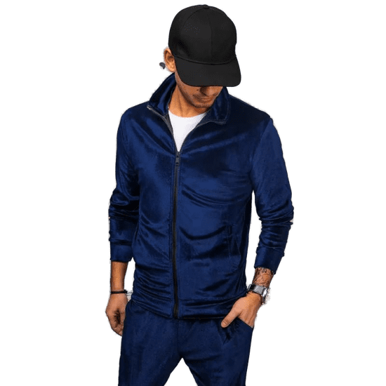 Dstreet Moški pulover SYD modra bx5537