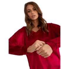 RELEVANCE Ženski pulover s kapuco in V izrezom LINN bordo barve RV-BL-8441.07P_392885 Univerzalni