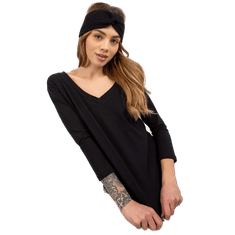 Ex moda Ženska bluza z V izrezom FELICITY črna EM-BZ-ES-21-609.10X_393198 Univerzalni