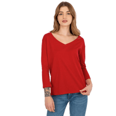 Ex moda Ženska bluza z izrezom PAULA rdeča EM-BZ-ES-21-609.10X_393190 Univerzalni