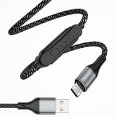 DUDAO usb kabel - micro usb 5 a 1 m stikalo časovnika 1 - 5 ur črno (l7xsm)