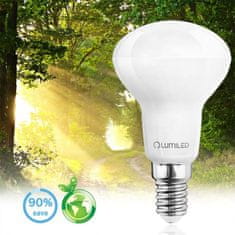 LUMILED 10x LED žarnica E14 R50 6W = 60W 540lm 3000K Toplo bela 120°