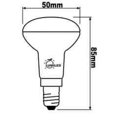 LUMILED 10x LED žarnica E14 R50 6W = 50W 540lm 4000K Nevtralno bela 120°