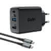 2in1 gan 65w usb tip c / usb polnilec, adapter hdmi adapter 4k@60hz (komplet s kablom) črn (a17 black)