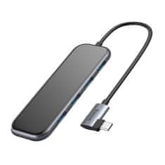 BASEUS adapter vozlišče USB tipa c do 4x USB 3.0 / USB tipa c pd za macbook / pc siva (cahub-ez0g)