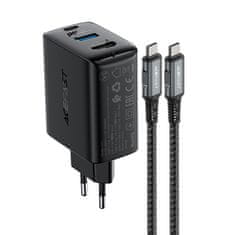 AceFast 2in1 gan 65w usb tip c / usb polnilec, adapter hdmi adapter 4k@60hz (komplet s kablom) črn (a17 black)