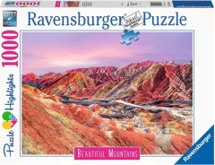 Ravensburger Dih jemajoče gore Puzzle: Mavrične gore, Kitajska 1000 kosov