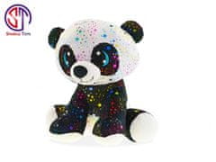 Mikro Trading Panda Star z bleščicami plišasta 24 cm sedeča