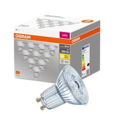 Osram 10x LED žarnica GU10 4,3W = 50W 350lm 2700K Toplo bela 36°