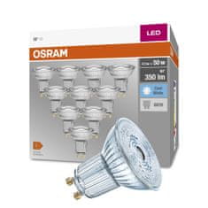 Osram 10x LED žarnica GU10 4,3W = 50W 350lm 4000K Nevtralno bela 36°