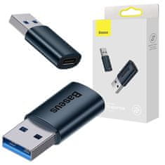 BASEUS Baseus Ingenuity OTG adapter USB 3.1 na USB-C tipa C Modra