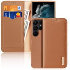 slomart dux ducis hivo etui za samsung galaxy s23 ultra flip cover denarnica stojalo rfid zaklepanje rjava